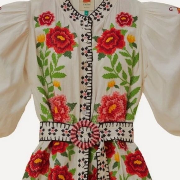 Embroidered dress Anthropology size Large - Picture 2 of 3